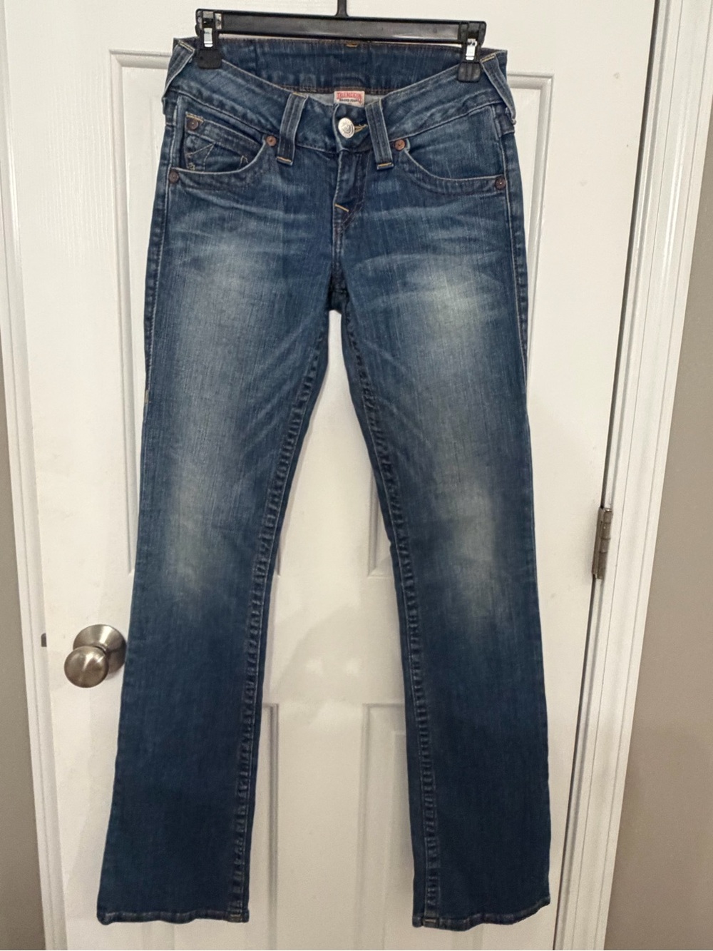 True Religion Jeans Size 26 Hi Rise Bootcut Horseshoe Dark Wash USA